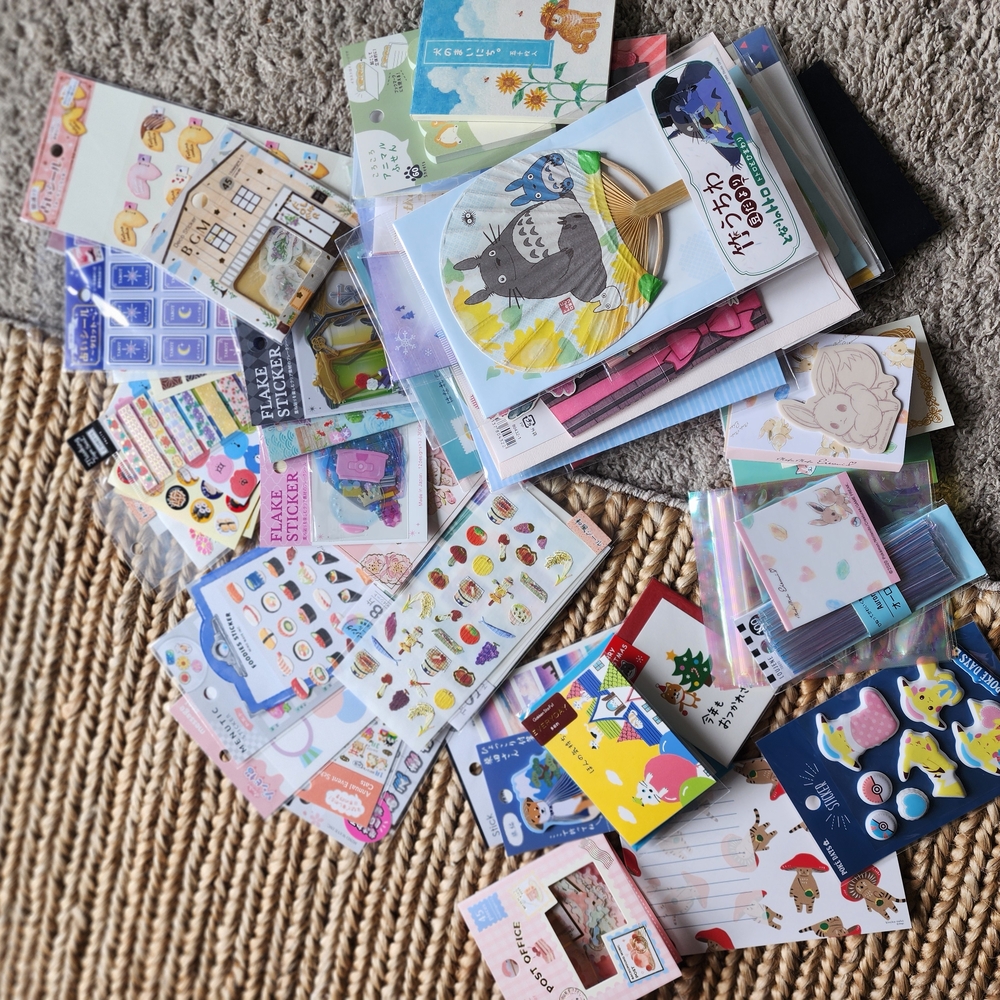 Japanese Stationery, Stickers, And Cards Lot